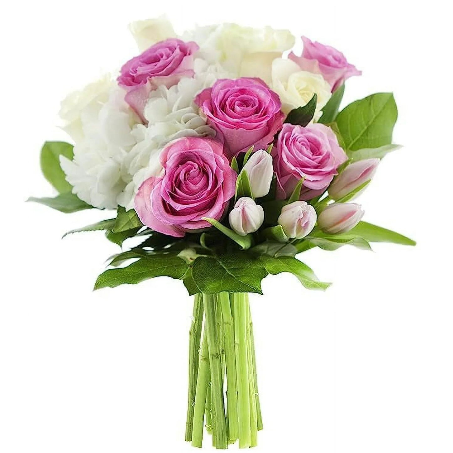 KaBloom: 5 Pink Roses, 4 White Roses